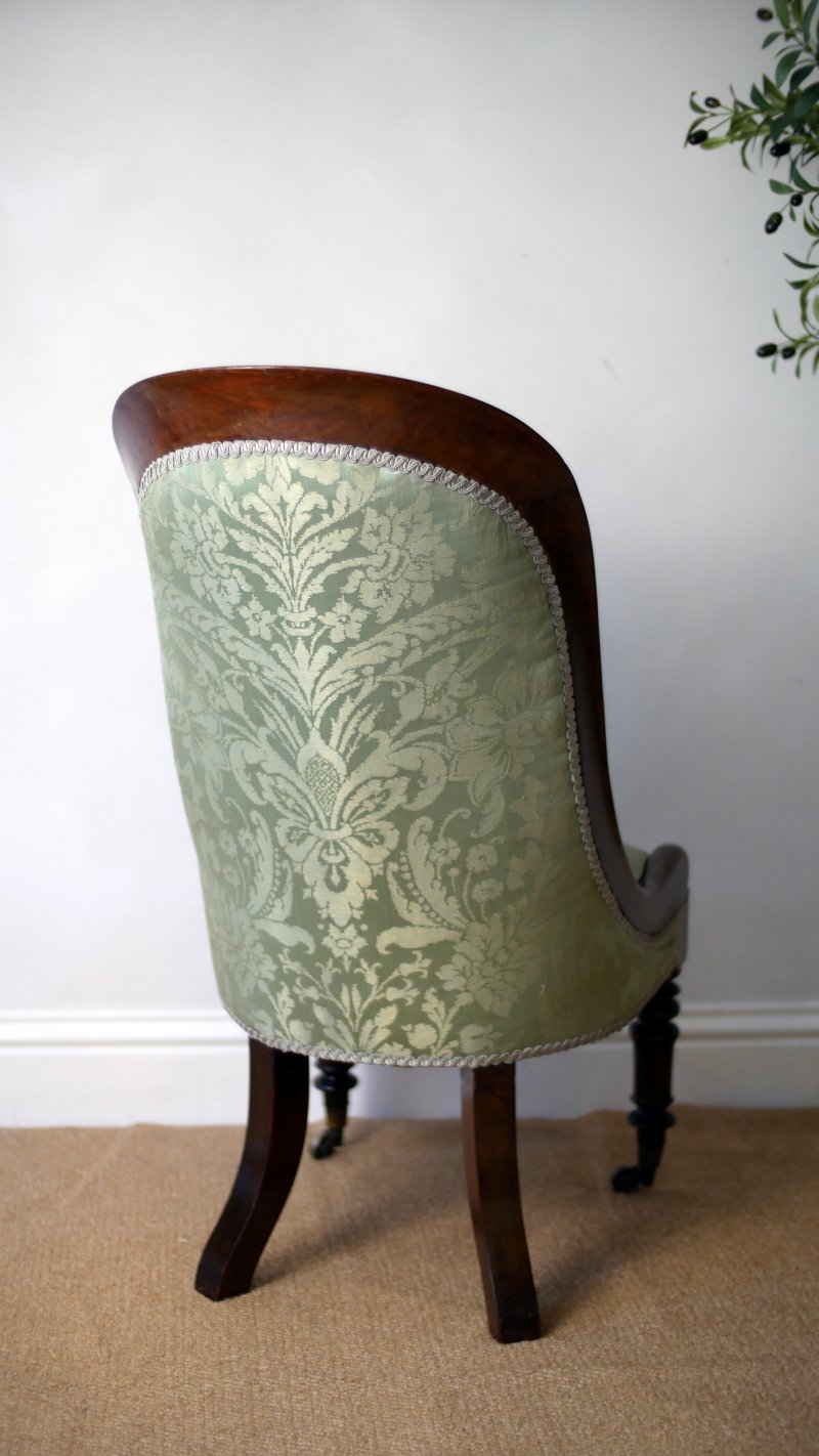 Matching Pair of Victorian Spoon Back Hall Salon bedroom Chairs - Image 12