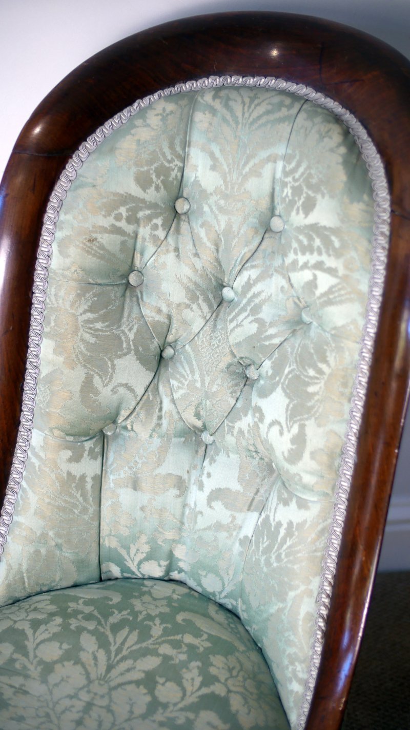 Matching Pair of Victorian Spoon Back Hall Salon bedroom Chairs - Image 15