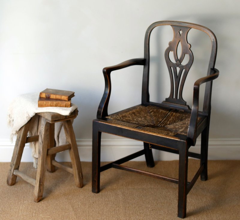 George III Period Mahogany Elbow Desk Hall Side Bedroom Chair - Image 2