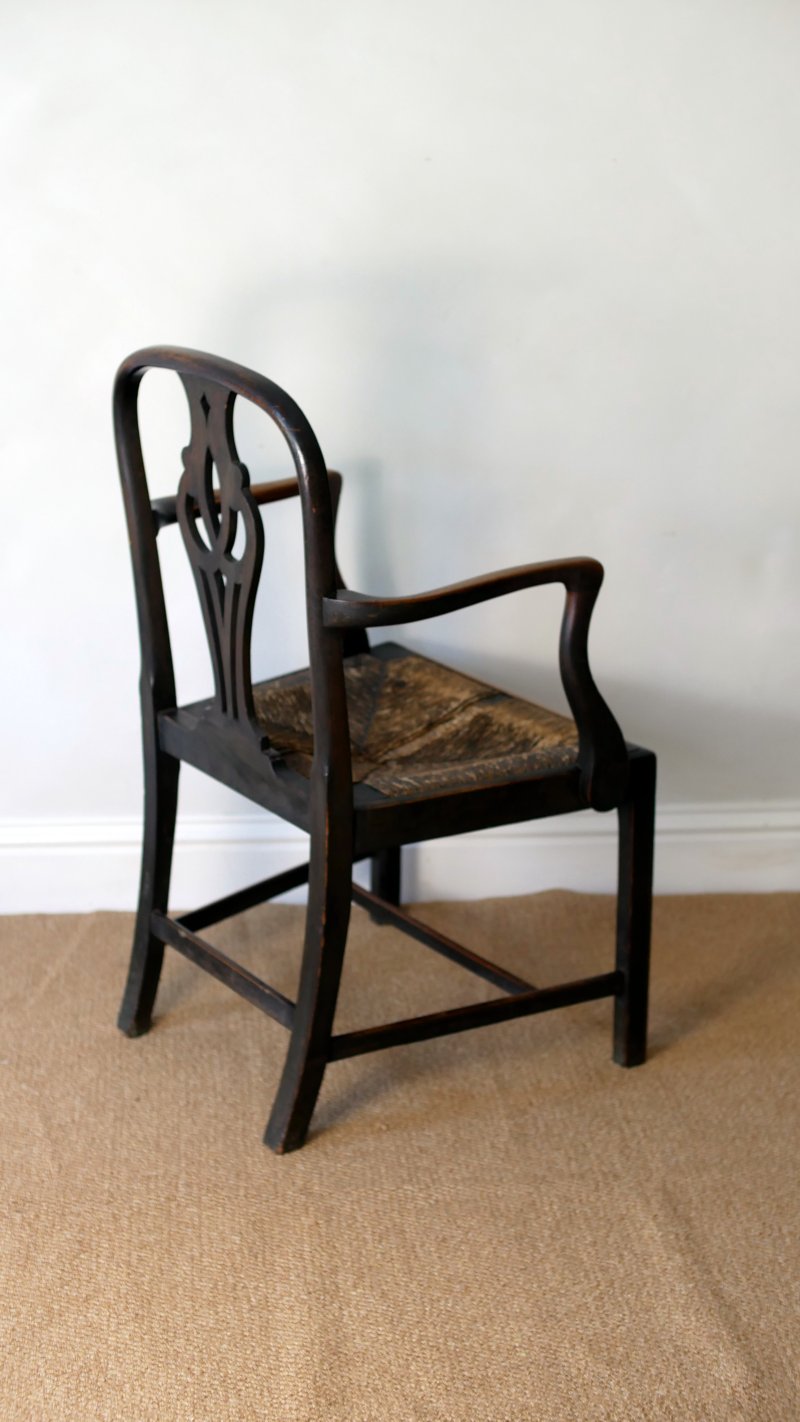 George III Period Mahogany Elbow Desk Hall Side Bedroom Chair - Image 9