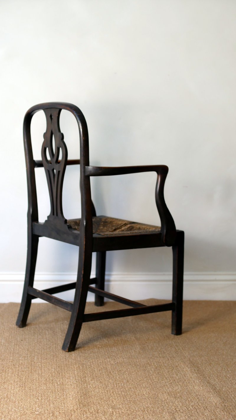 George III Period Mahogany Elbow Desk Hall Side Bedroom Chair - Image 10