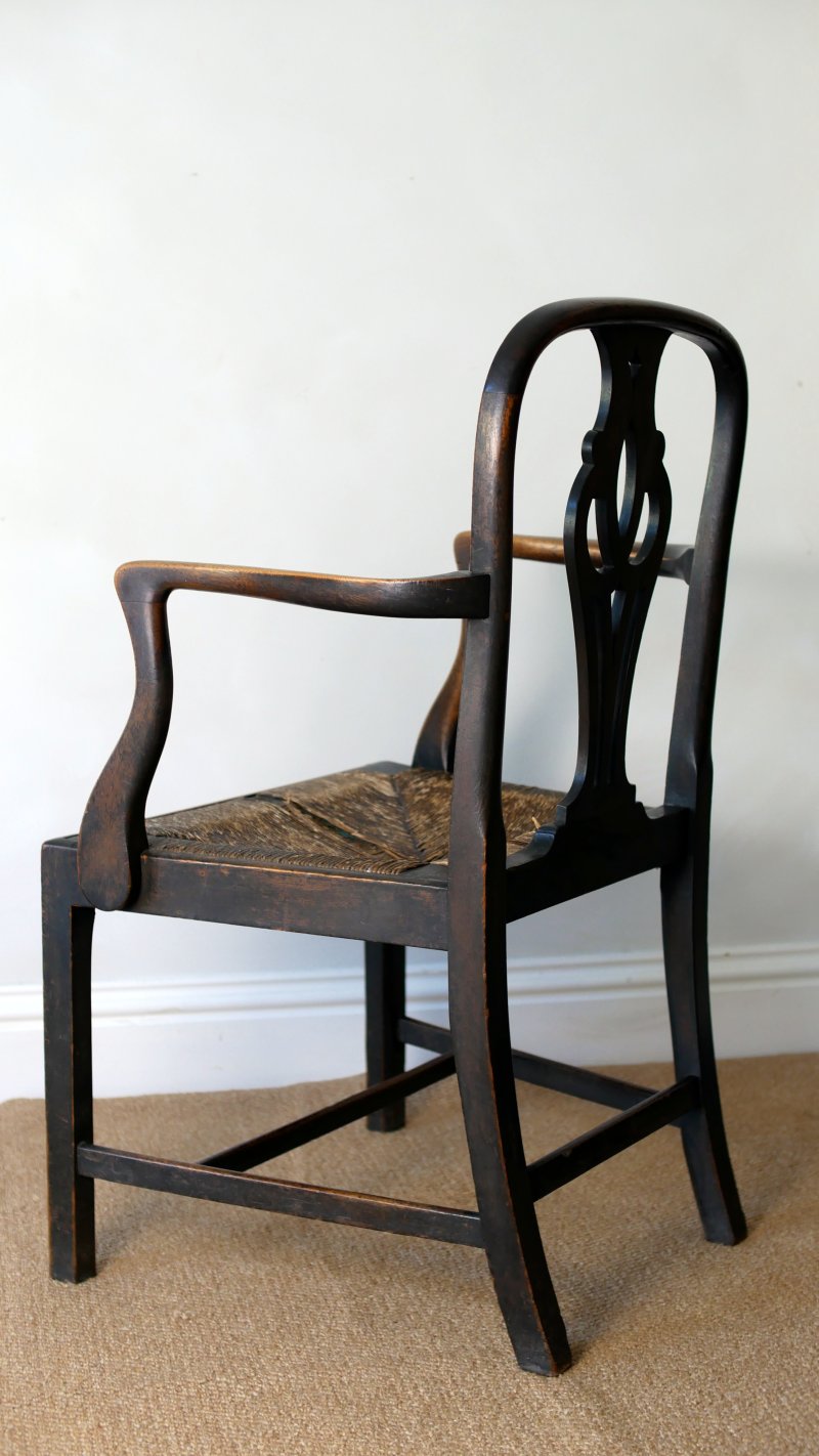 George III Period Mahogany Elbow Desk Hall Side Bedroom Chair - Image 12