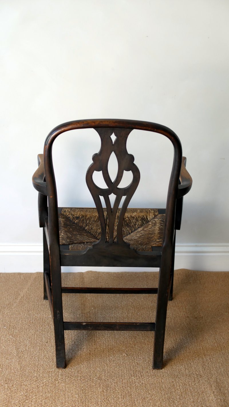 George III Period Mahogany Elbow Desk Hall Side Bedroom Chair - Image 15