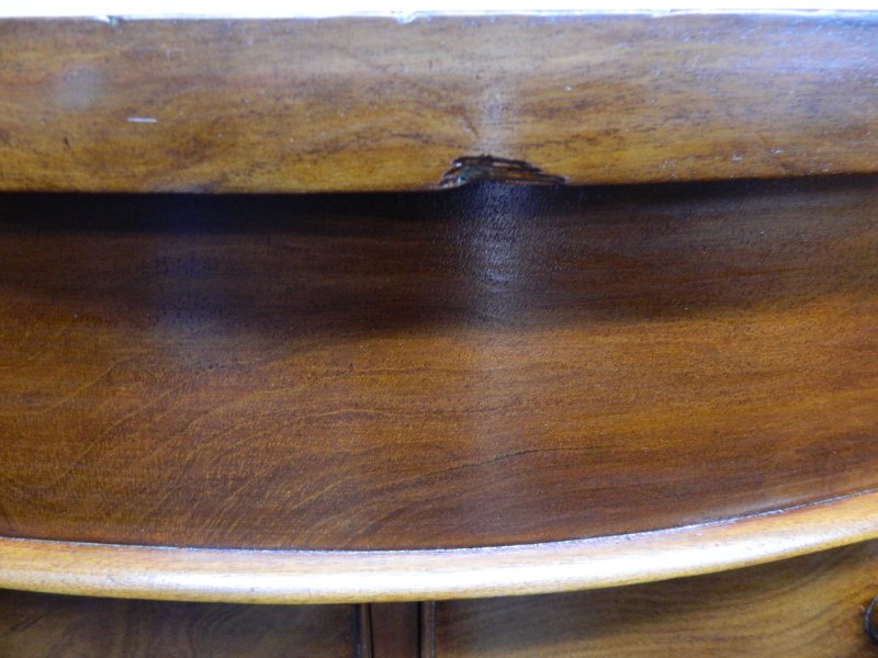 Antique Victorian Scottish Mahogany Chest of Drawers, 19th Century Serpentine Scotch Dresser. - Image 25
