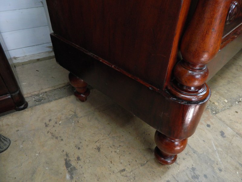 Victorian Scottish Flame Mahogany Chest of Drawers | 19th Century Scotch Chest with Barley Twist Columns | Antique Bedroom Dresser Tallboy - Image 24