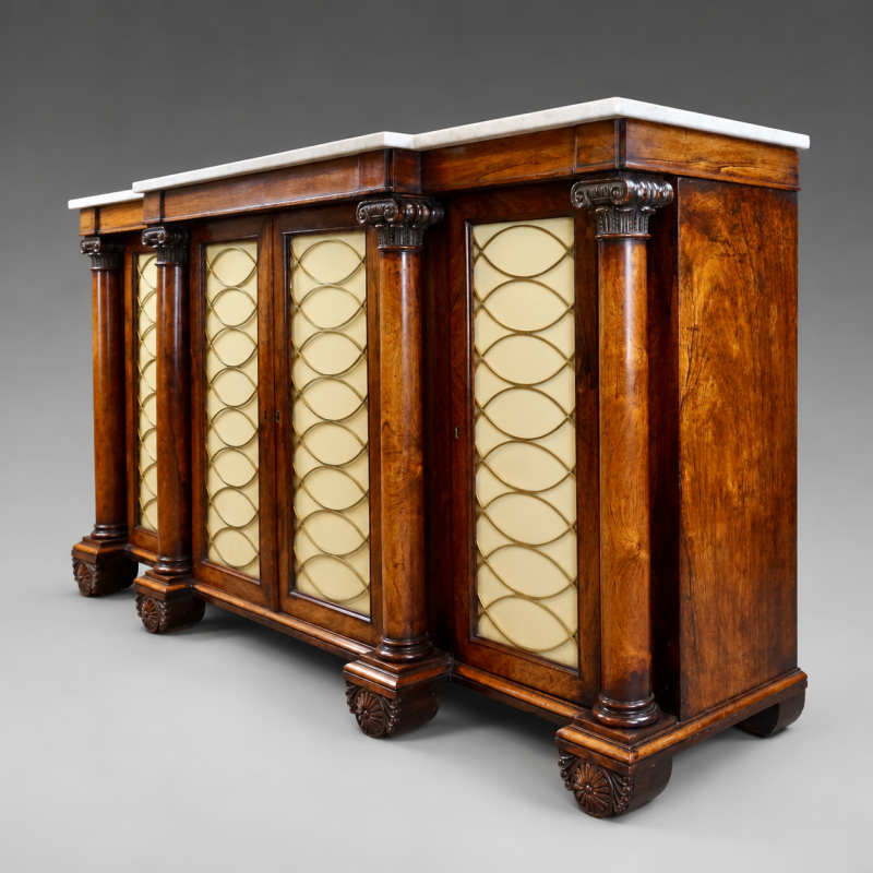 A Late Regency Rosewood Side Cabinet Side Cabinet - Image 3