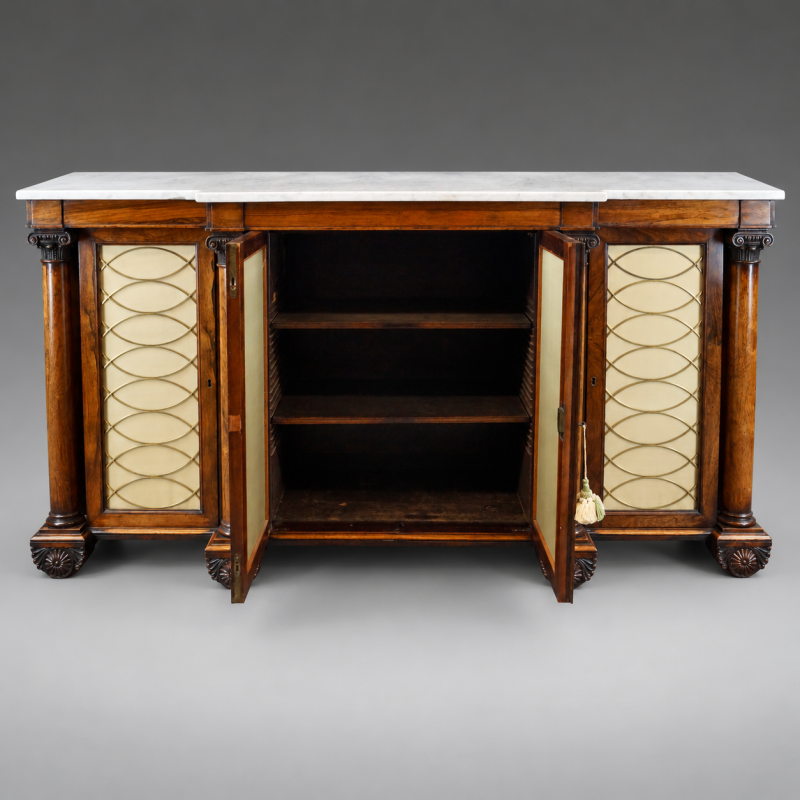 A Late Regency Rosewood Side Cabinet Side Cabinet - Image 6