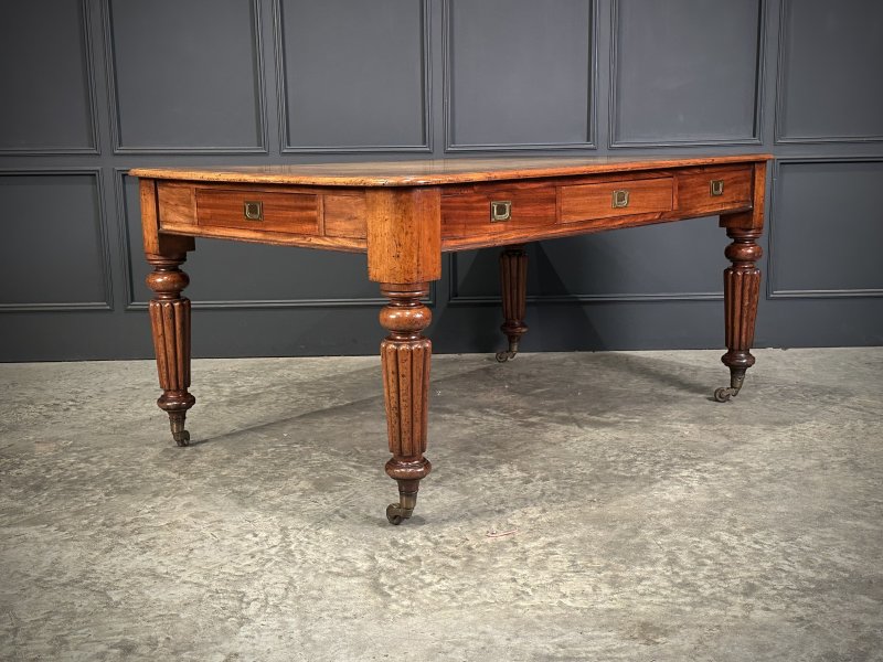 Large Victorian Mahogany Partners Writing Table - Image 4