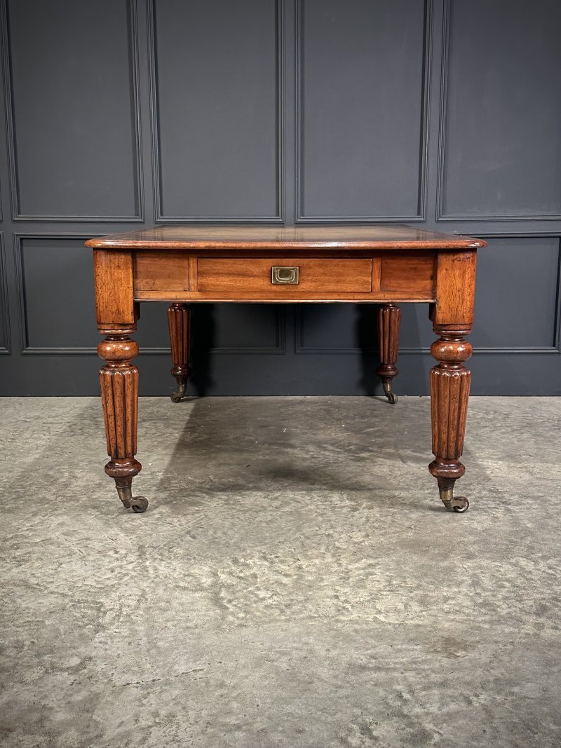 Large Victorian Mahogany Partners Writing Table - Image 7