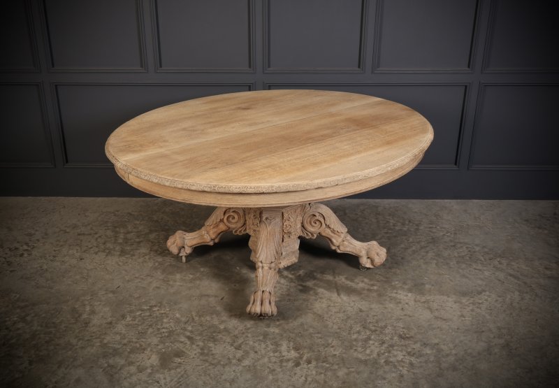 Bleached Oak Centre Hall Table - Image 2