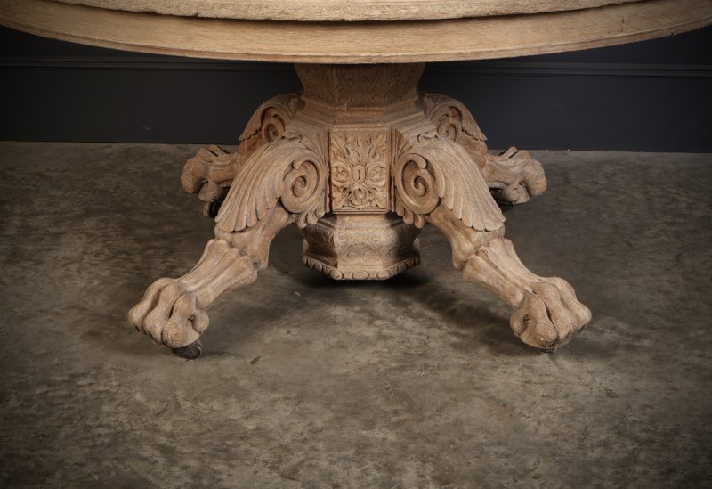 Bleached Oak Centre Hall Table - Image 4