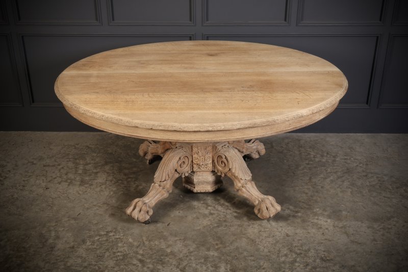Bleached Oak Centre Hall Table