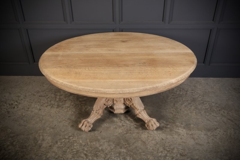 Bleached Oak Centre Hall Table - Image 3