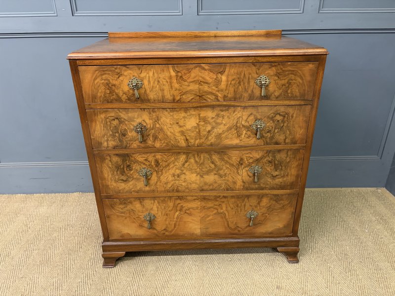 Waring & Gillow Art Deco Burr Walnut Chest of Drawers