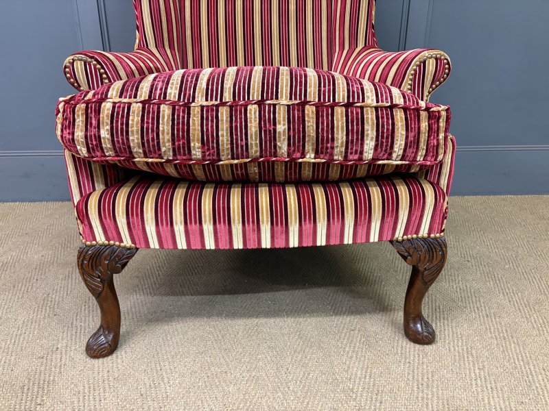 Pair of Upholstered Wing Armchairs - Image 10