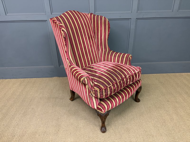 Pair of Upholstered Wing Armchairs - Image 11