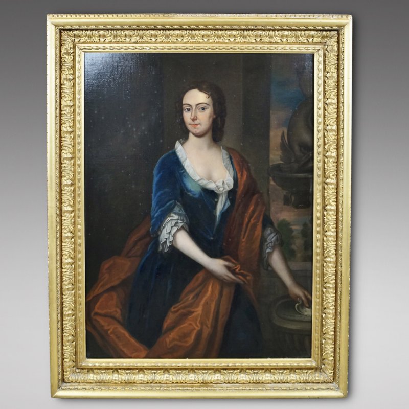 A Large 18Thc Portrait Of A Lady - Image 2
