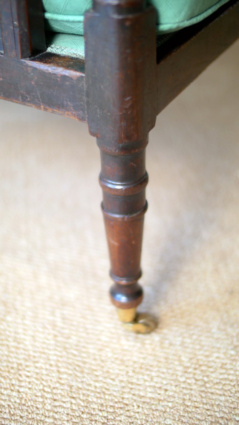 Fine Georgian Caned Library Bergère Chair - Image 7