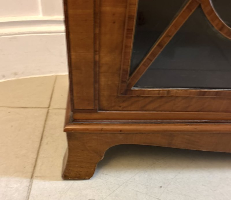 Rare Antique Georgian Sheraton Satinwood Marquetry Inlaid Display Cabinet - Image 22
