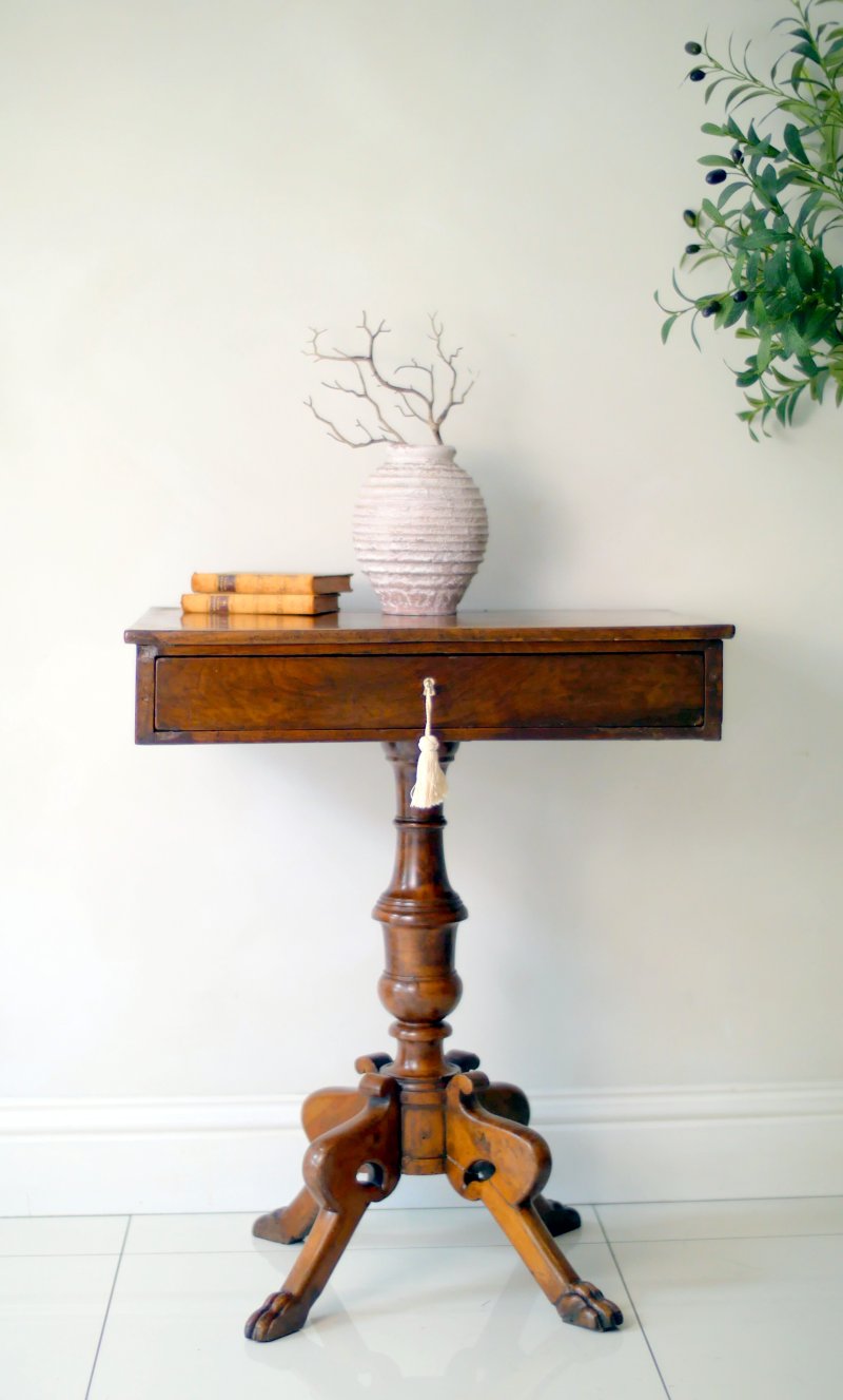 Victorian Work Table Hall Console Side table - Image 2