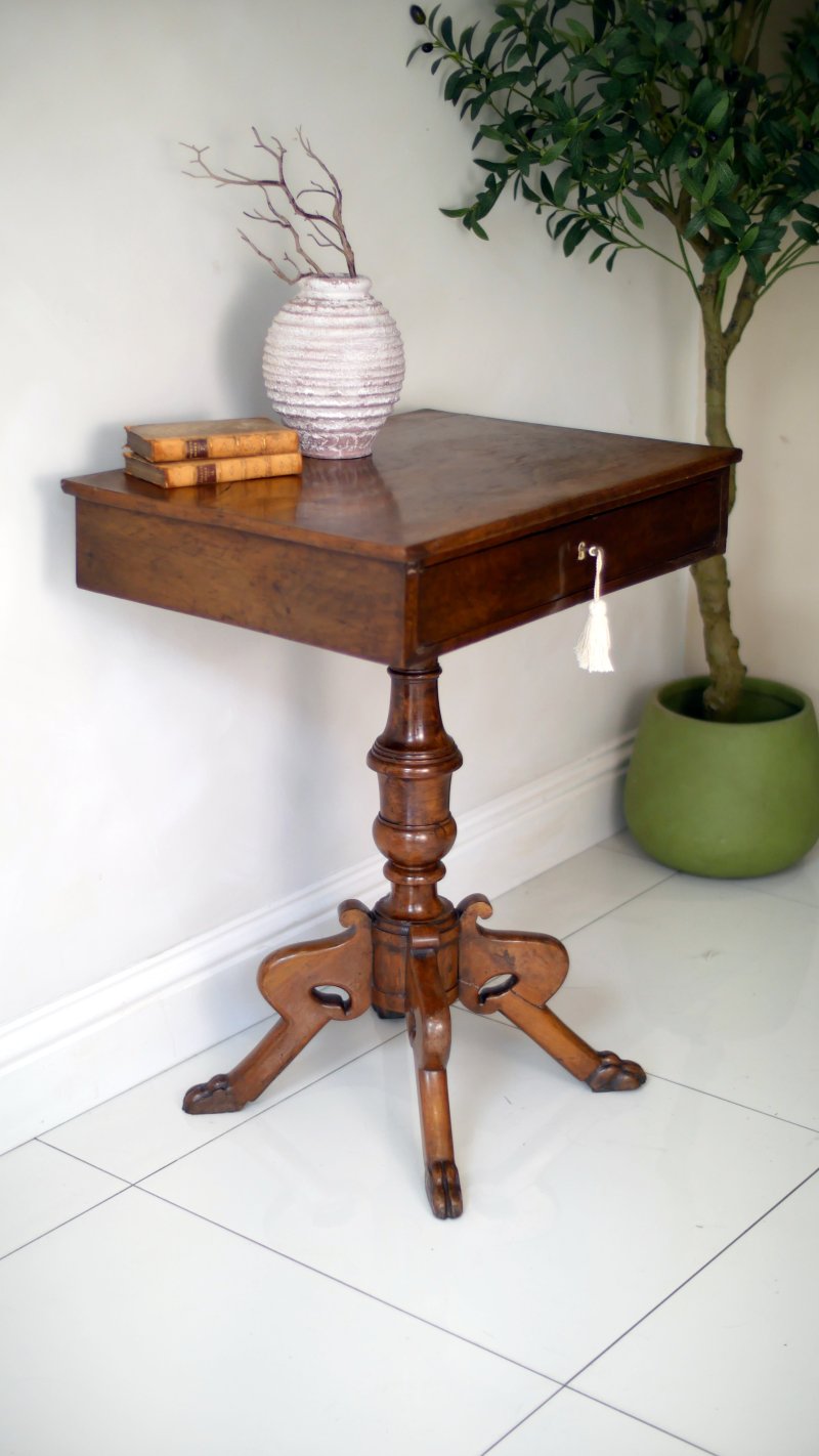 Victorian Work Table Hall Console Side table - Image 3
