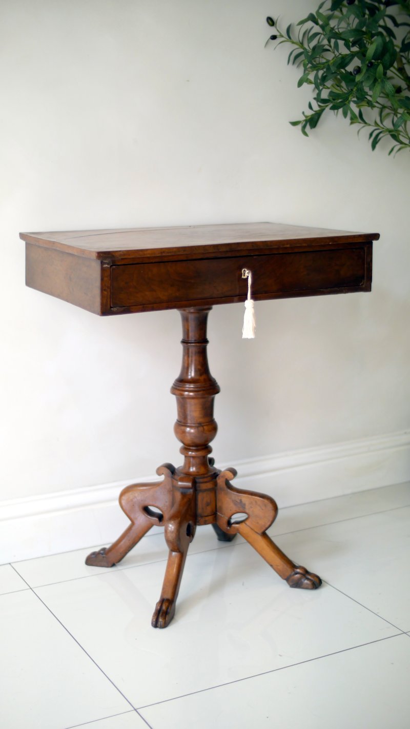 Victorian Work Table Hall Console Side table - Image 4