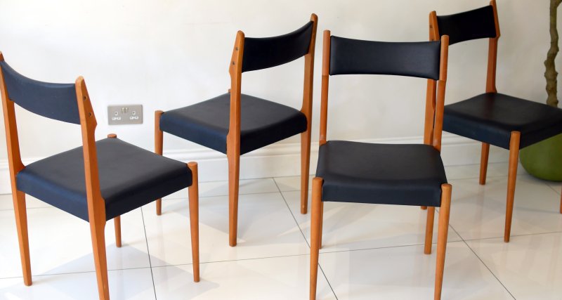 Mid Century Modern MCM Dinning Chairs x 4 - Image 9