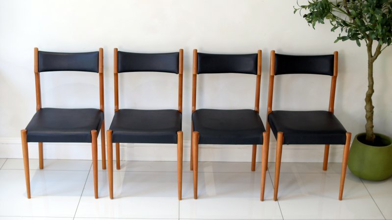 Mid Century Modern MCM Dinning Chairs x 4 - Image 8