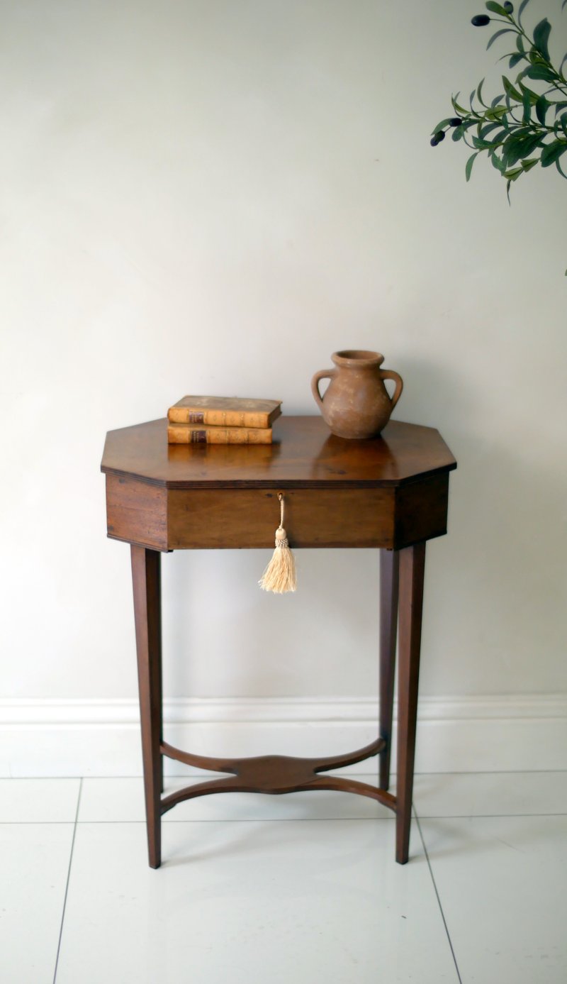 Georgian Mahogany Work Table Side Hall Console Table