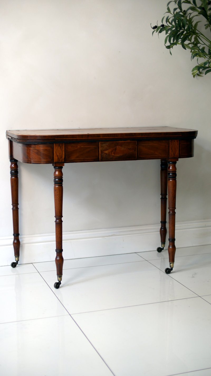 Fine Regency Card Table Side Console Hall Table - Image 2