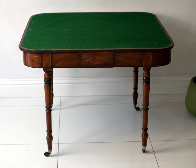 Fine Regency Card Table Side Console Hall Table - Image 5