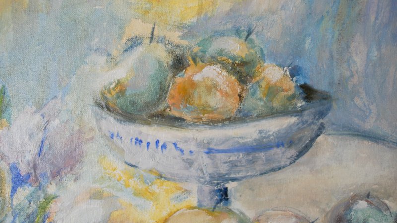 Vintage Impressionist Style Oil Painting - Image 7