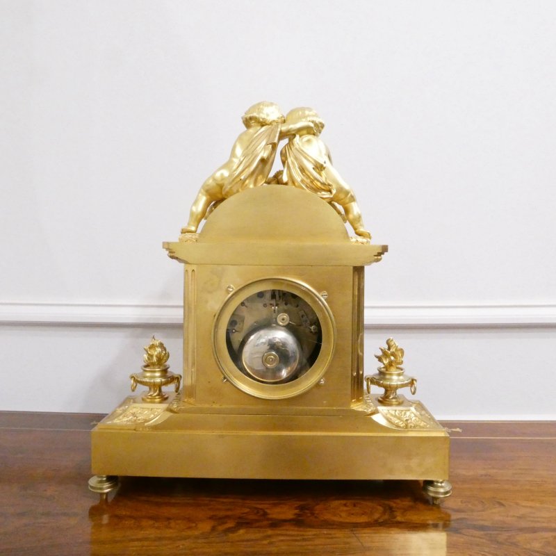 French Gilt Bronze & Porcelain Mantel Clock - Image 12