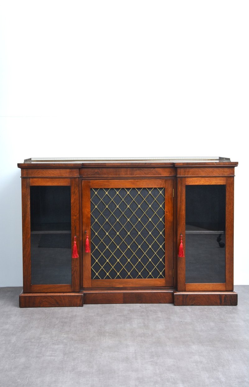 George IV Rosewood Cabinet Bookcase - Image 3