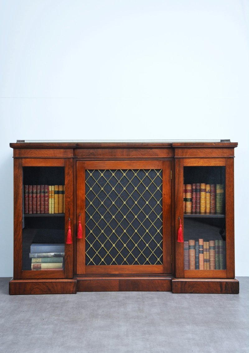 George IV Rosewood Cabinet Bookcase - Image 2