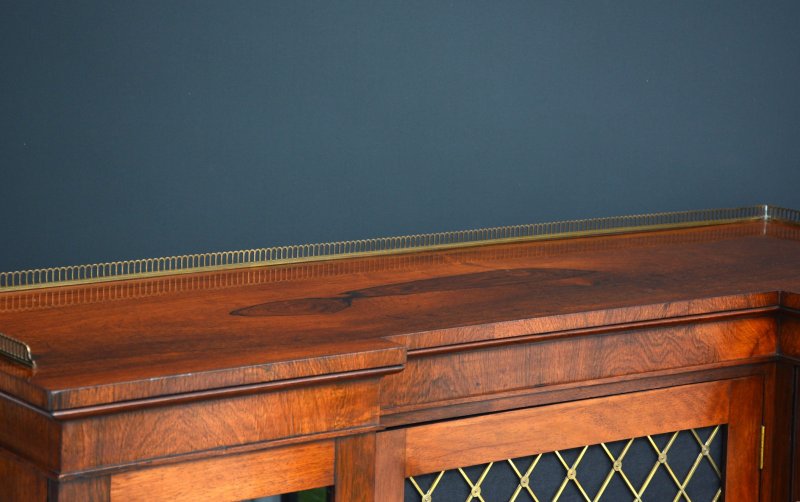 George IV Rosewood Cabinet Bookcase - Image 4