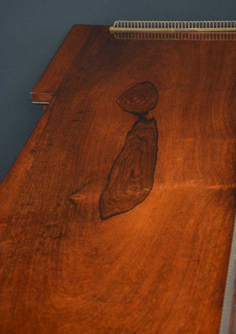 George IV Rosewood Cabinet Bookcase - Image 6