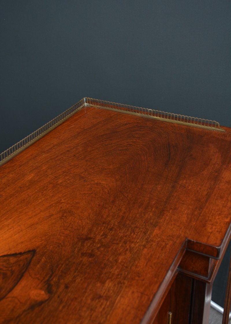George IV Rosewood Cabinet Bookcase - Image 9