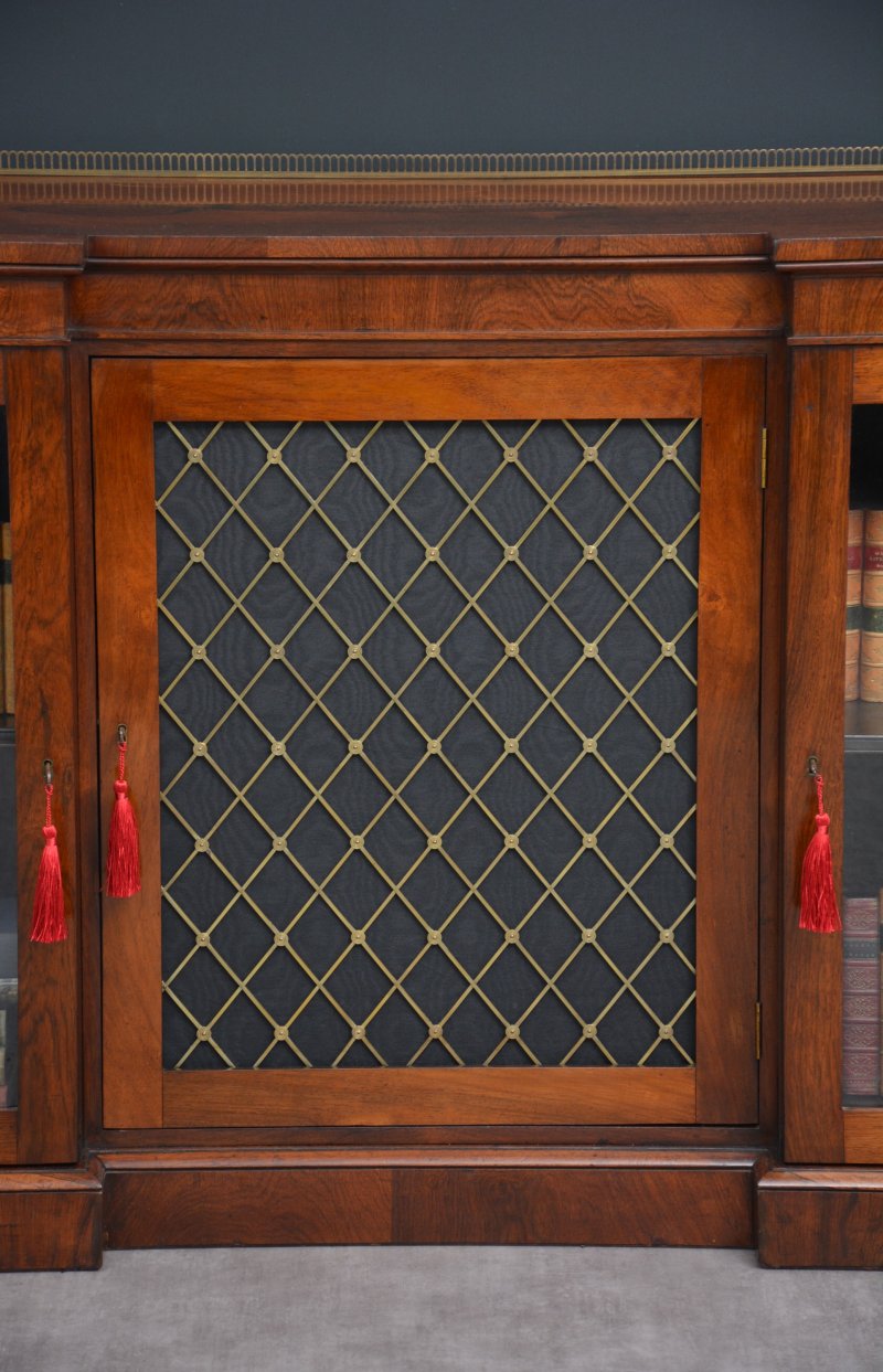 George IV Rosewood Cabinet Bookcase - Image 12