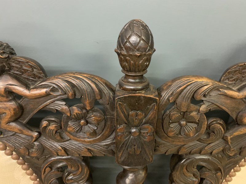 19th Century Carolean Style Walnut Settee - Image 10
