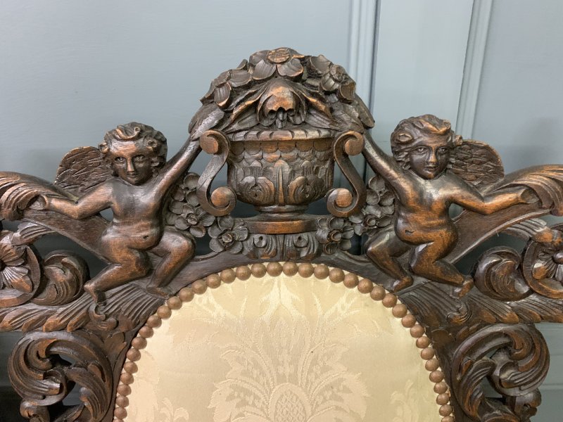 19th Century Carolean Style Walnut Settee - Image 13