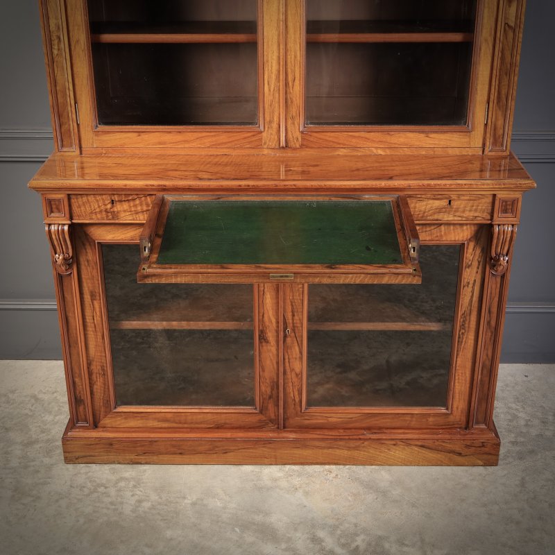 Fine William IV Walnut Glazed Bookcase - Image 7
