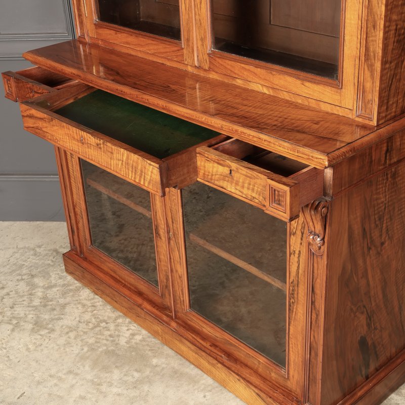 Fine William IV Walnut Glazed Bookcase - Image 17