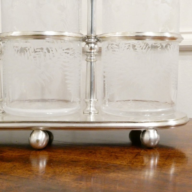 Victorian Silver Tantalus Decanter Set by Lee & Wigfull of Sheffield - Image 4