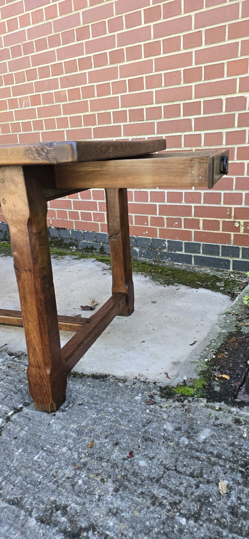 Huge French Oak Farmhouse Refrectory, Kitchen Dining Table - Image 7