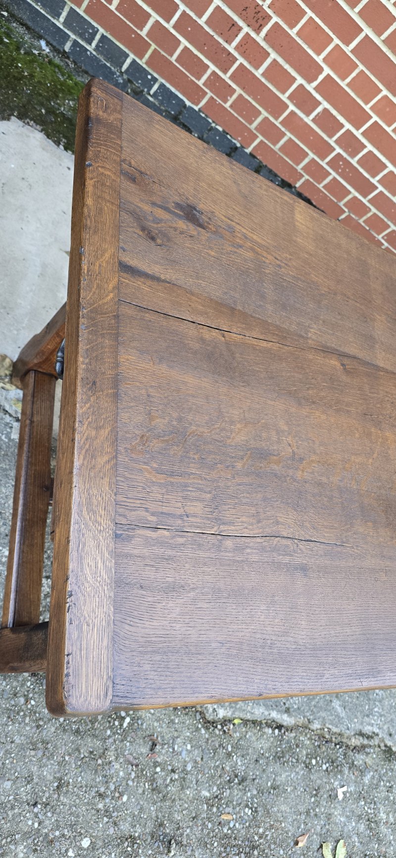 Huge French Oak Farmhouse Refrectory, Kitchen Dining Table - Image 9