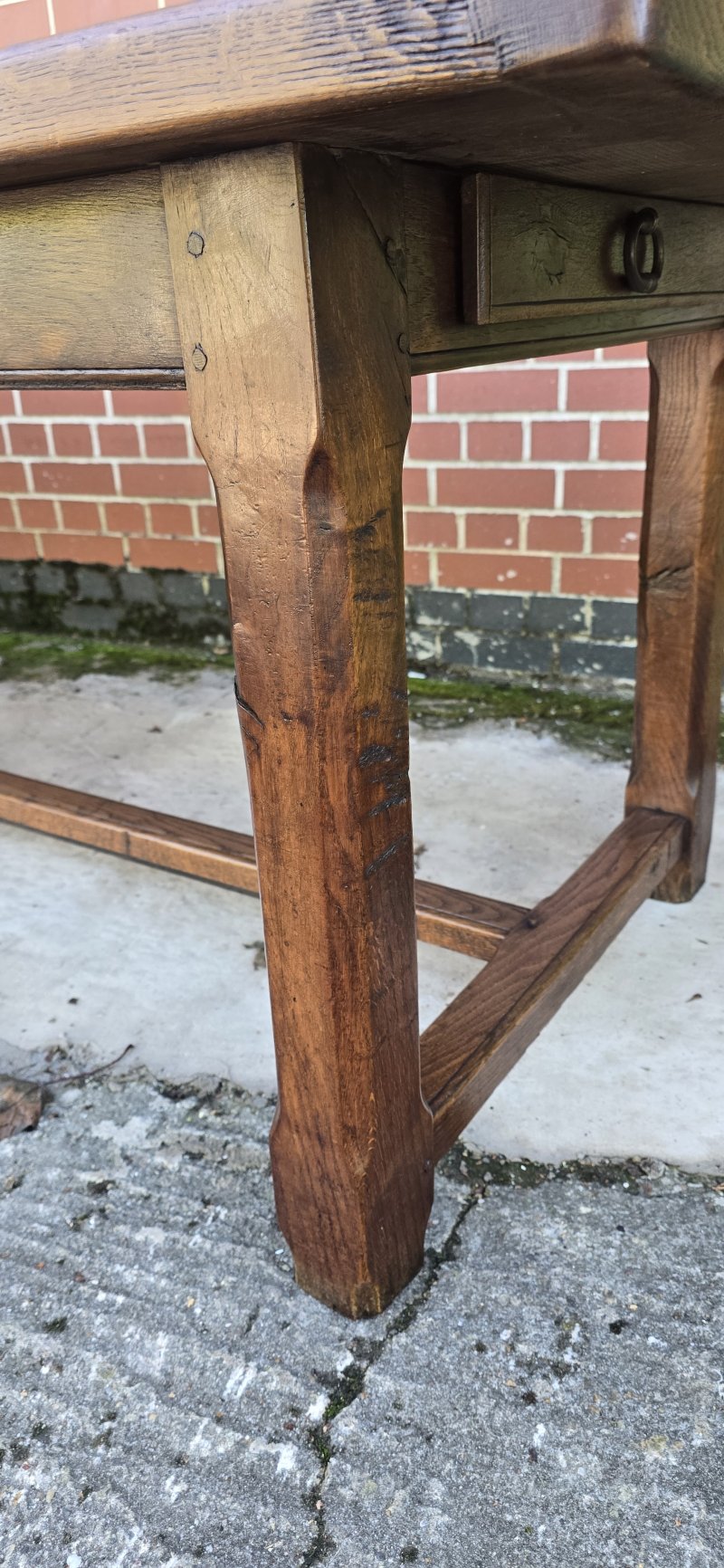 Huge French Oak Farmhouse Refrectory, Kitchen Dining Table - Image 11