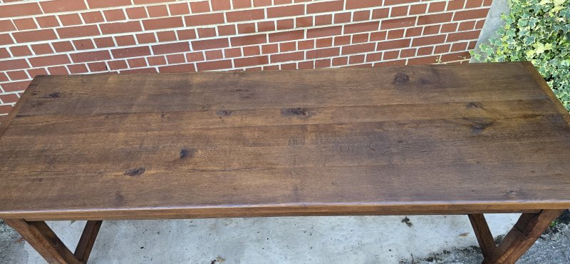 Huge French Oak Farmhouse Refrectory, Kitchen Dining Table - Image 10