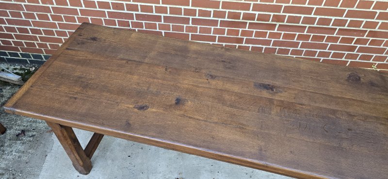 Huge French Oak Farmhouse Refrectory, Kitchen Dining Table - Image 13