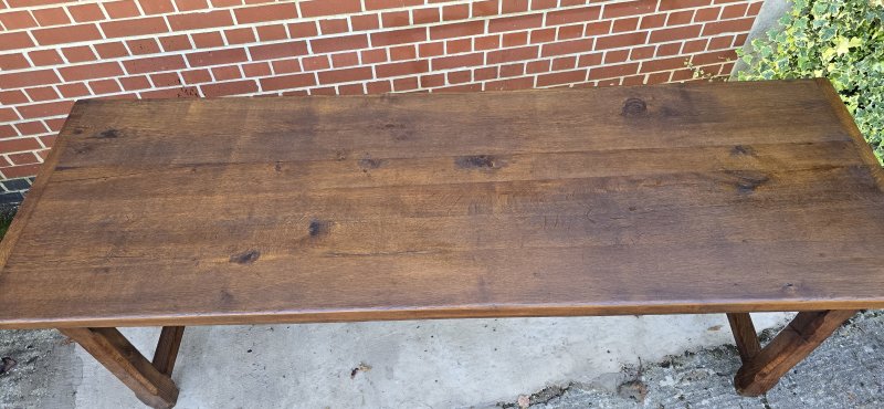Huge French Oak Farmhouse Refrectory, Kitchen Dining Table - Image 12